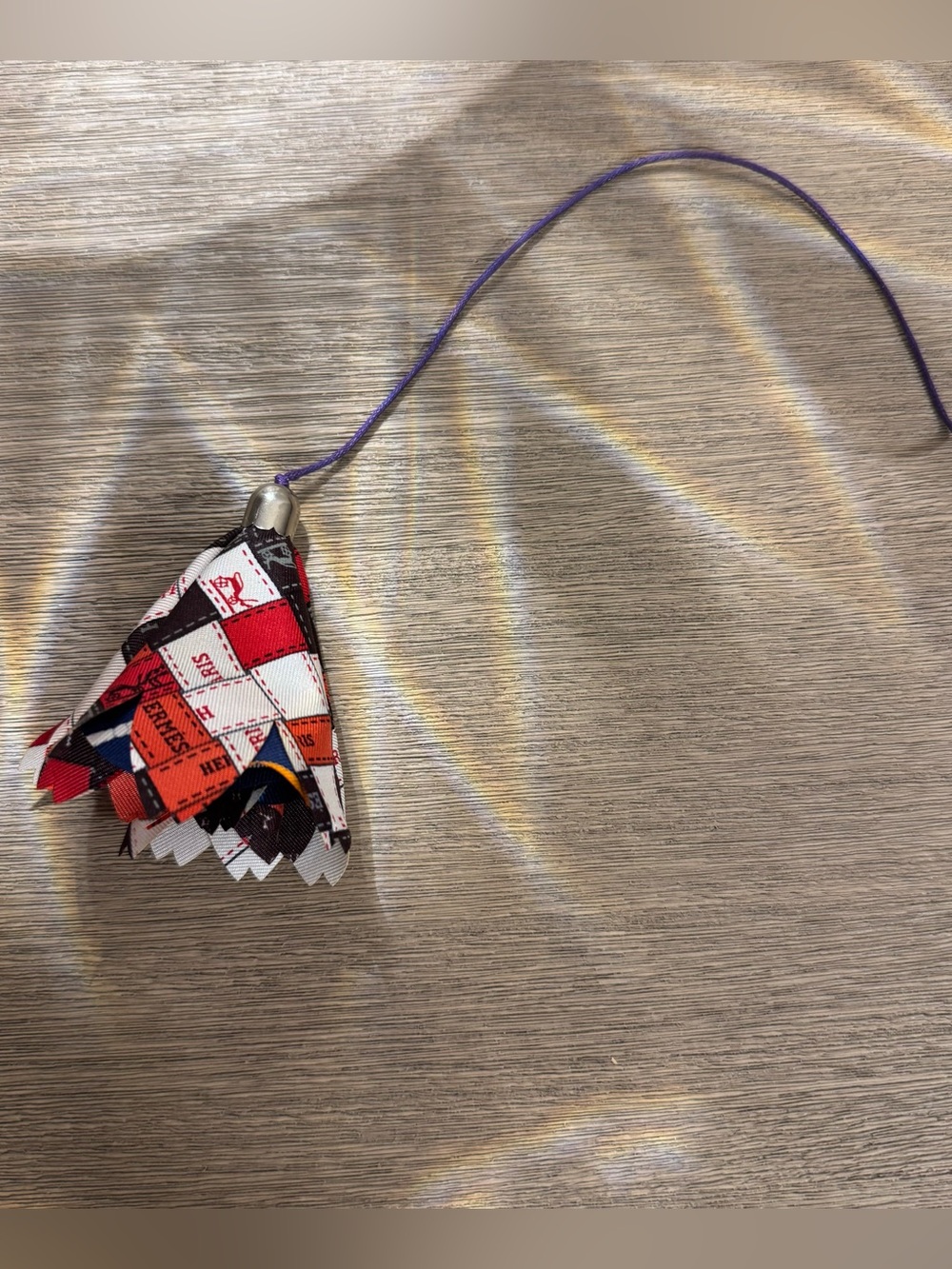 Hermès Petit h Silk Ribbon Charm Bolduc au Carré